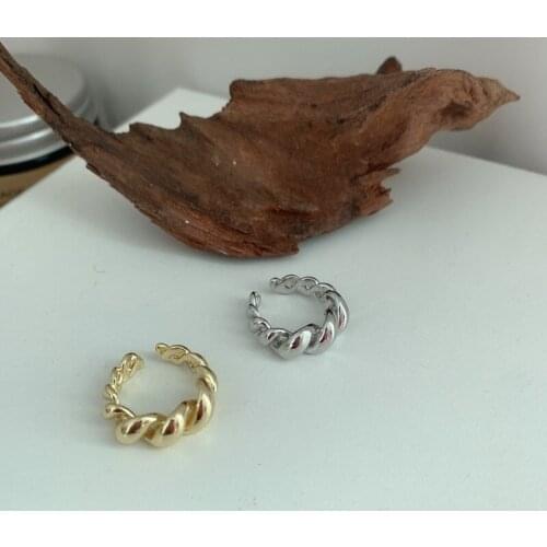 Orgin Summer Unique Design Gold Silver Twisted Alloy Open Ring for Women Minimalist Adjustable Ring Party Jewelry Accessories