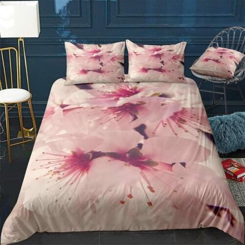 Blossoms 09 Quilt Cover Pillowcase 3Piece Comforter Bedding Set With Pillow Case Single Double Duvet Cover Home Decora