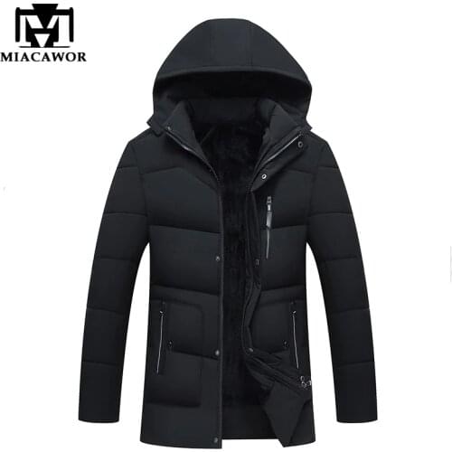 MIACAWOR Men's Parkas With A Hood
