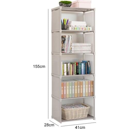 Fashion Simple Non-woven Bookshelves Two-layer Dormitory Bedroom Storage Shelves Bookcase Childrens Assembly Bookcase