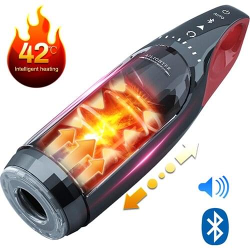 Male Masturbator Cup Bluetooth Control Telescopic Rotation Smart Vibrator For Men Heating Toy Adult Intimate Toy Blowjob Machine