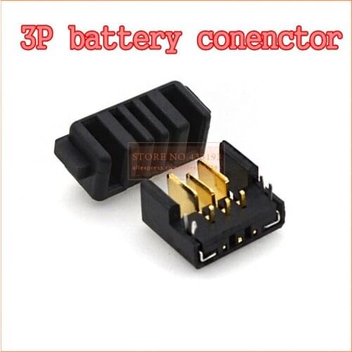 New 5pair/Lot 3Pin laptop battery connector pitch 2.0mm female and The male connector 180 degree bend foot