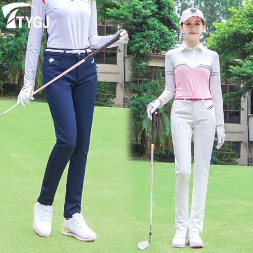 Send Belt !Lady Clothes 2020 Winter Warm Trousers Autumn Golf/Tennis Pants High Elastic Slim Ball Pants Fleece Sportswear