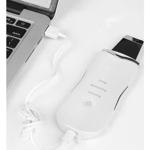 Rechargeable Ultrasonic Facial Skin Scrubber Ion Deep Face Cleaning Peeling Skin Care Device Beauty Instrument Blackhead Remove