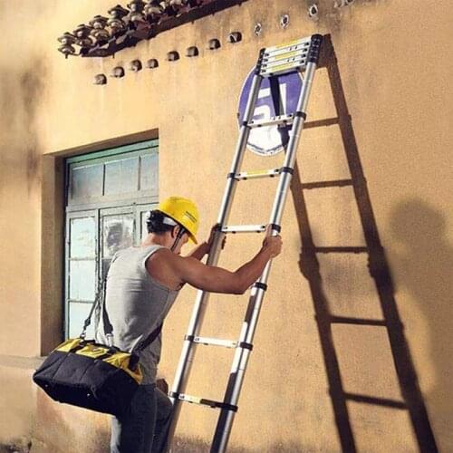 Portable Lightweight Telescopic Aluminium Ladder Multifunction Ladder 3.8m Folding Extendable Stepladder Home Part HWC