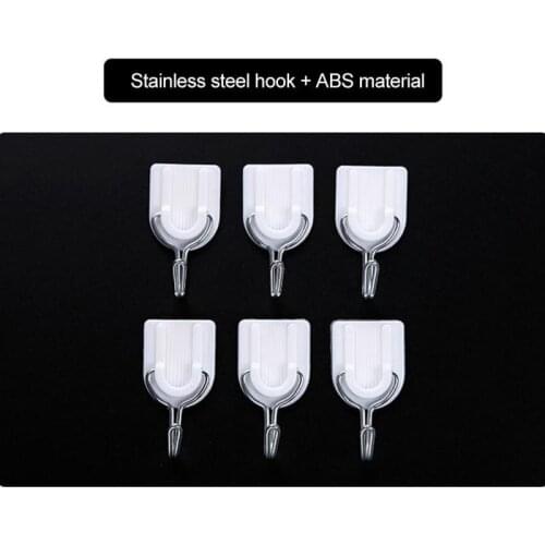 Portable Self Adhesive Wall Hooks Family Robe Hanging Hook Hat Bag Robe Hats Bag Key Wall Hanger Seamless Multi-Purpose Hook Hot