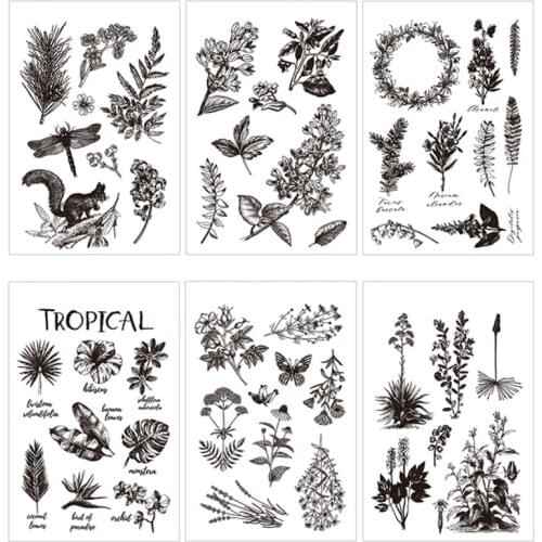 Flower Animal Spring Transparent Silicone Stamp for DIY Scrapbooking Decorative Paper Card Craft Clear Stamps sheets Supplies