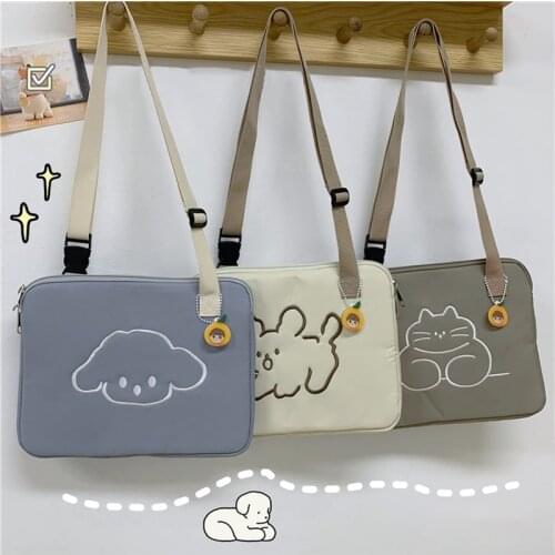 Nylon Laptop Bag Tablet 11 13 Inch Computer Case Shoulder Handbag Briefcase Shockproof for Women Men Notebook Bag Briefcase