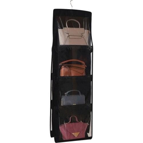 Handbag Purse Organizer for 6/8 Pockets Dust Proof Storage Bag Wardrobe Closet Space Saving OxfordCloth Organizer Washable