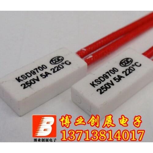 3pcs/Thermal protector KSD9700 210 Degrees Celsius Normally closed (N.C) Ceramic Temperature control switch Thermostat 5A250V