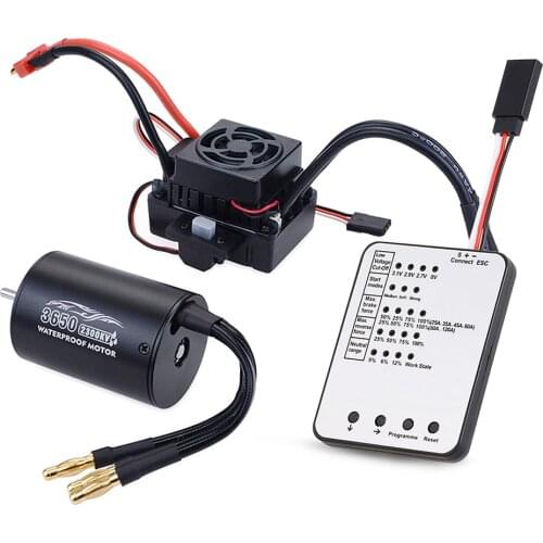 High Quality Waterproof 3650 2300KV 3100KV 3900KV Brushless Motor 60A ESC for Tamiya Traxxas 1/10 RC Car