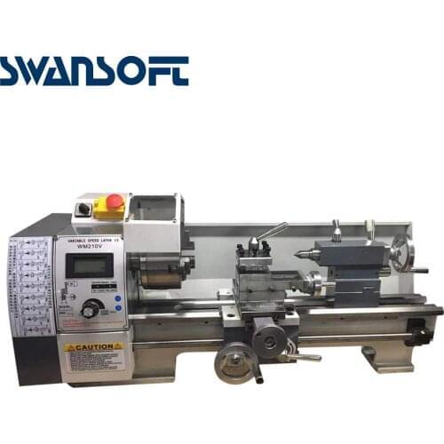 WM210V Metal Lathe 850W Brushless Motor All Steel Gear Lathe 800mm working length +125mm Chuck Lathe Machine