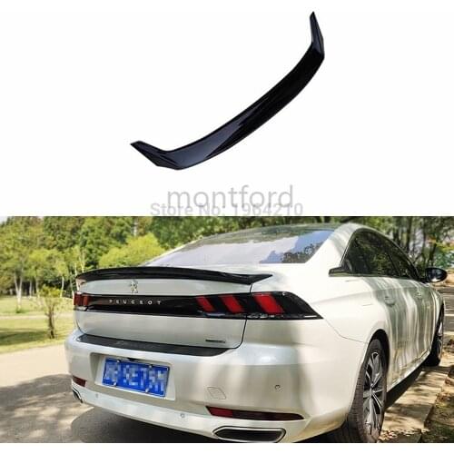 ABS Plastic Painted Black White Red Color Rear Spoiler Trunk Boot Wing Lip Spoiler For Peugeot 508 Spoiler 2019 2020
