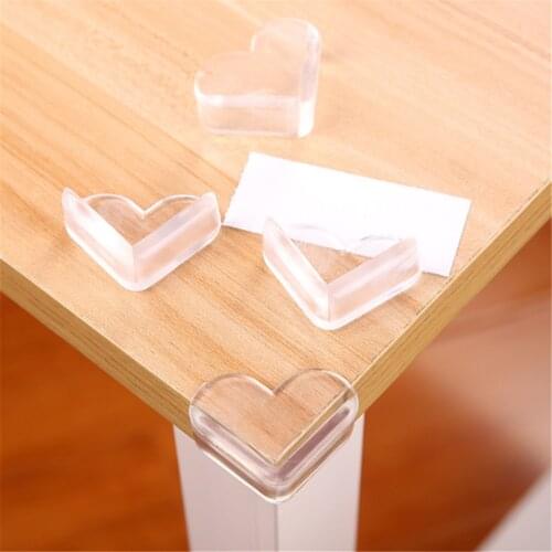 4Pc Child Baby Safety Transparent Silicone Protector Table Corner Edge Protection Cover Children Anticollision Edge Corner Guard