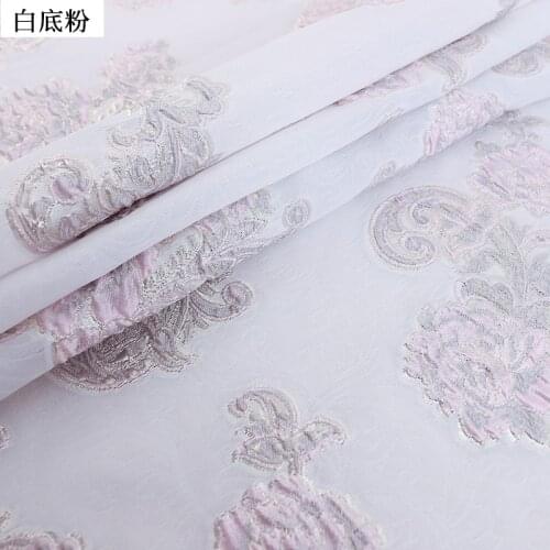 Jacquard brocade clothing fabric pattern and flower fabric for dress women sewing material for dress