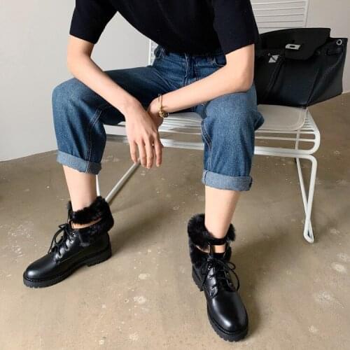 Winter short boots winter Plush thick bottom large 44 Martin boots womens short boots 2020 new fashion