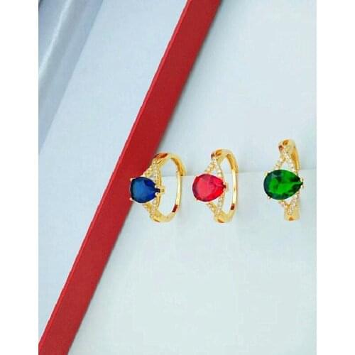 Gold Diamond Drop Ring Brass Gold-plated Micro-set Zircon Ring Fine Gold-plated Craft Ladies Jewelry