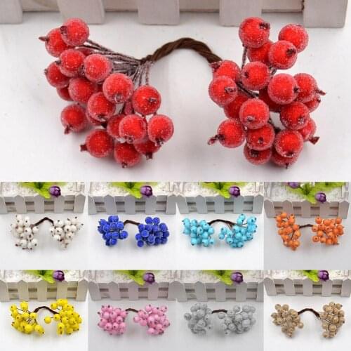 20Pcs Foam Artificial Frosted Berry Wedding Christmas Party Garland DIY Decoration Artificial Wreaths Garlands Home Office