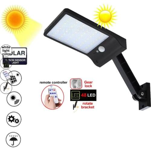 48 LED Solar street Outdoor Garden Yard Waterproof Light Motion Sensor PIR Lamps spotlight fl PIR Motion Sensor