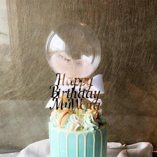 5 inch Cake Bobo Balloon Small Round Transparent Balloon Cake Topper For Birthday Party Wedding Baby Shower Festival Decor Hot