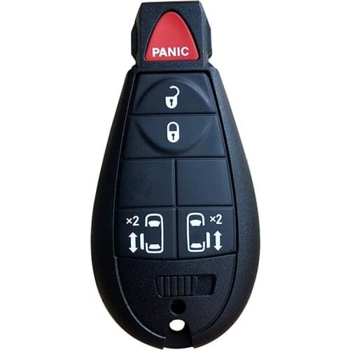 5* New Key Shell + Key Blank for CHRYSLER For DODGE For JEEP Smart Remote Case Key Fob