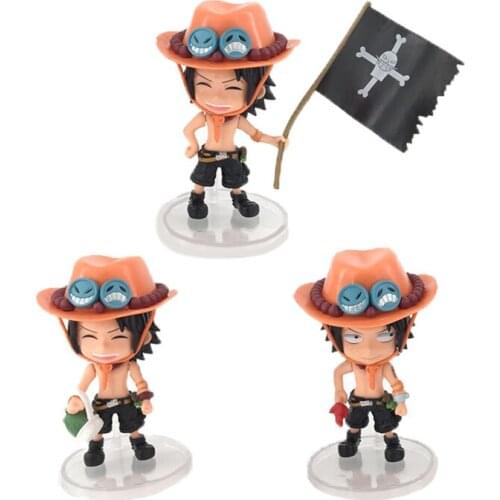 Anime One Piece 3pcs/set 13cm Portgas Ace Figurine PVC 53 Generation Anime Action Collection Toy for Children Holiday Gift Spot