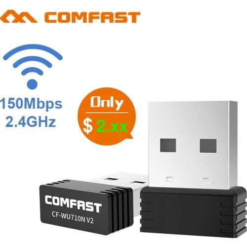 MT7601 Lan Wireless 150Mbps 2dbi Antenna USB WiFi Receiver Adapter Network Card for XP Vista Windows 7 Linux MAC OS Computer PC