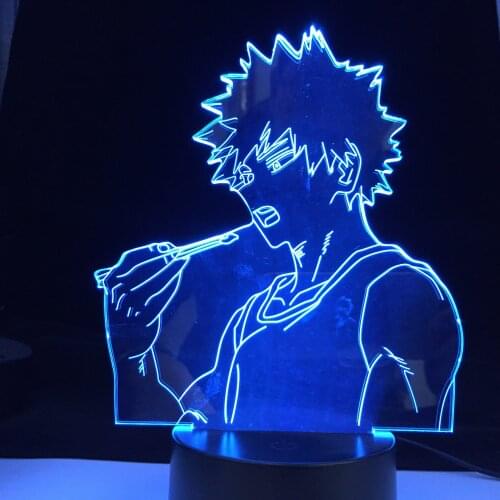 Bakugo My Hero Academia For Room Decor Birthday Gift Manga Gadget My Hero Academia Katsuki Bakugo Light Anime 3d Led Night Lamp