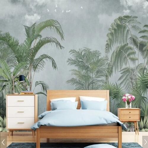 Beibehang Southeast Mural Modern Art Wallpaper Living Room Bedroom Nordic plants photo 3D Wall Paper home decor decoration salon