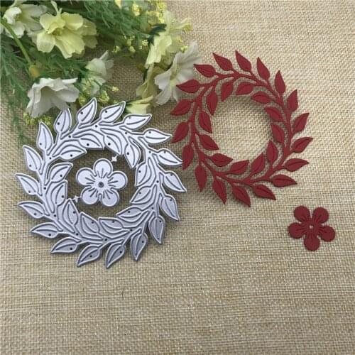 Mold Flower leaf round frame Metal Cutting Dies For DIY Scrapbooking Album Embossing Paper Cards Decorative Crafts