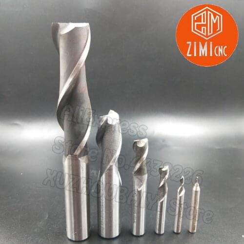 Stainless Steel Milling Cutter 1 1.5 2 2.5 3 4 4.5 5 5.5mm Diameter 2 Flute End Milling Cutter CNC Lathe Milling Set