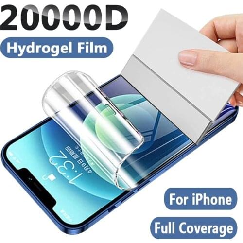 Hydrogel Silicone TPU Screen Protector Full Glue Cover Sticker Film For iPhone 12 XS Max XR For iphone X 7 8 6S Plus 11 pro max