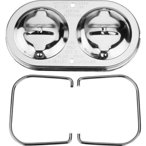 Chrome Brake Master Cylinder Cover Dual Bail Brakes For Chevy Sbc Bbc 350 454