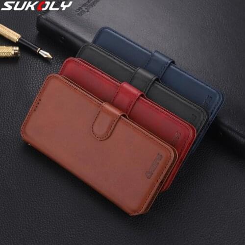 For Samsung Galaxy S21 Ultra S20 FE Plus A51 A71 A12 A42 A52 A72 Leather Flip Card Pocket Case Cover For Samsung S21 Ultra Case
