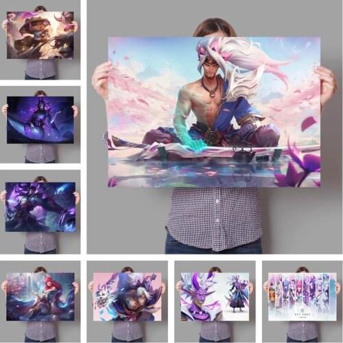 Cuadros Game League of Legends Latest Skin Soul Lotus Series HD Poster Family Wall Art Decoration Japan Manga Style