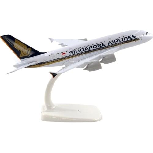 20cm Aircraft Singapore Airlines Airbus A380 Alloy Plane Model Toys Decoration Children Kids Gift for Collection