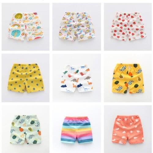 Summer Baby Girls Boys Shorts 100% Cotton Soft Children Beach Shorts Casual Printing Sports Pants Toddler Kids Panties