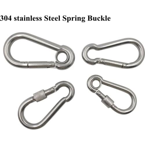 M5~M14 304 Stainless Steel Spring Door Buckle Wire Rope Tension Device Spring Clasp Shading Net Tarpaulin Installation DIY Tools
