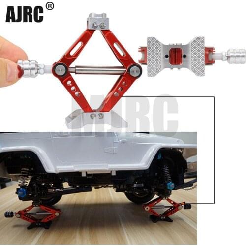MJRC RC Car 1:10 Scale Adjustable Metal Scissor Jack Tool for RC Crawler Axial SCX10 Traxxas TRX4 Tamiya CC01 D90 D110 TRX-4