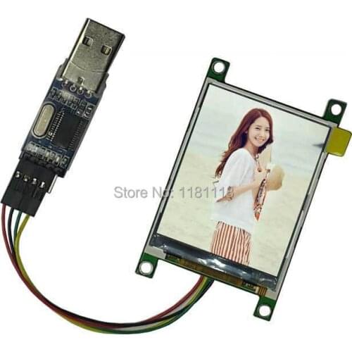 2.2 Inch UART LCD TFT Display Module with FLASH PL2303 Colorful Screen Serial Port for Arduino Raspberry Pi STM32 Computer PC