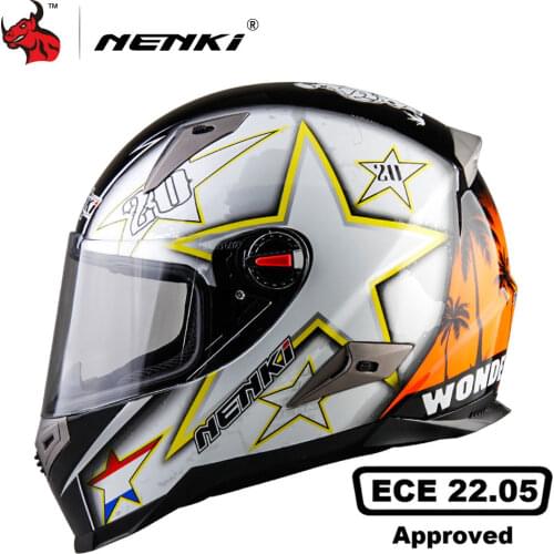 NENKI Motorcycle Helmets With ECE Certification Moto Helmet Motocross Racing Helmet Motorbike Full Face Helmet Capacete De Moto
