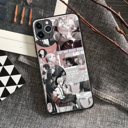 Shin Soukoku Bungo Stray Dogs Anime Soft Silicone Glass Phone Case for IPhone SE 6s 7 8 Plus X Xr Xs 11 12 Mini Pro Max Samsung