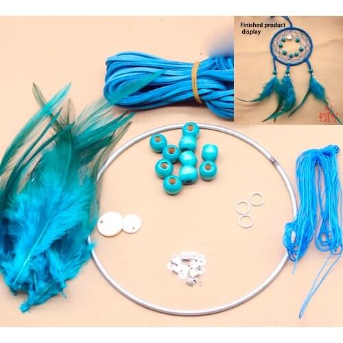 1 Set 12cm Dream Catcher DIY Kit Handmade Reve Circle Rings Findings Hanging Round Cercle Metal Pour Attrape Reve Net Jewelry