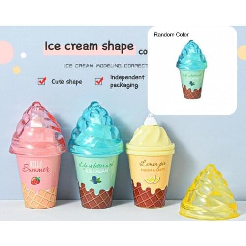 Opaque Portable Ice Cream Shape Correct Writing Tape Ice Cream Style Correction Tape Easy to Use for Students