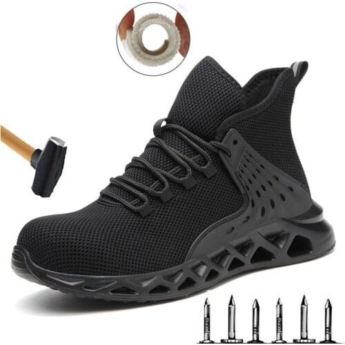 New fashion safety shoes, anti-smashing and anti-seepage work shoes, lightweight and breathable outdoor leisure sports shoes