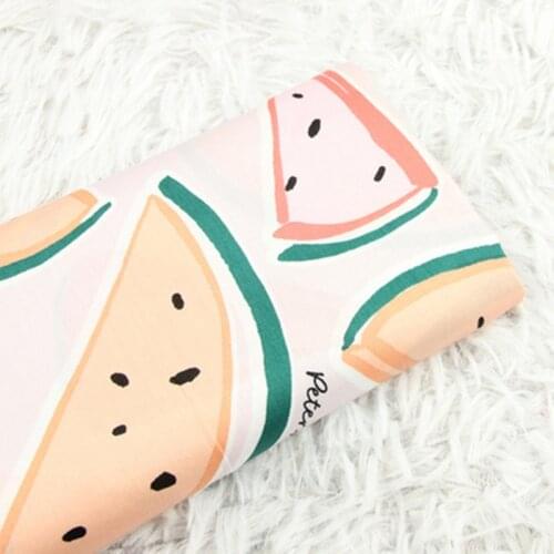 Half Meter Soft Thin Brocade Watermelon Print Fabric For Handmade DIY Garment Dress Children Cloth CR-692