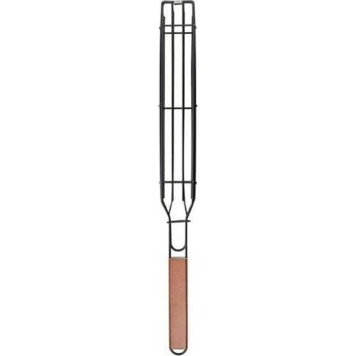 Portable BBQ Grilling Basket Reusable Nonstick Barbecue Grill Mesh Clip Steak Meat Fish Vegetable Holder Tool