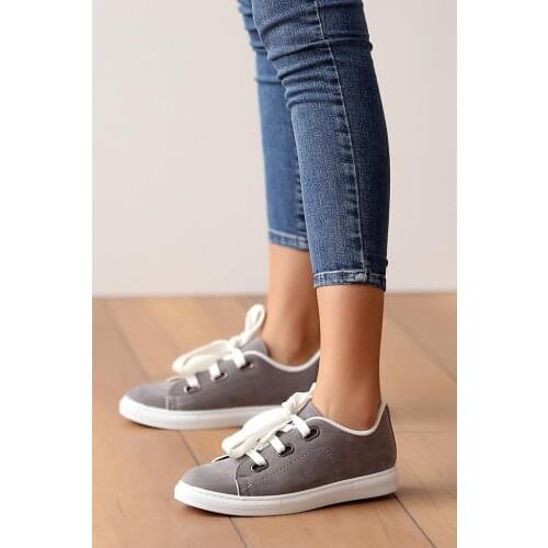 Pink Potin Shoes A320-20 Gray Suede