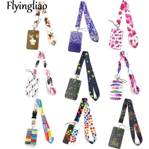 Lanyard Credit Card ID Holder Bag Student Women Travel Holder ID Cards Lanyards Cards Cover Badge Car Keychain Decorations