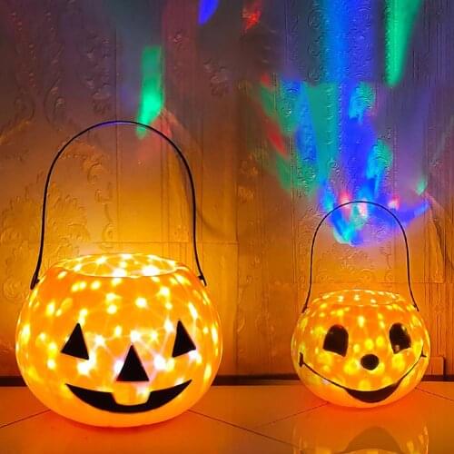 Halloween Pumpkin LED Lights Lantern With Music Halloween Decoration Prop Halloween Kids Trick Or Treat Props Halloween Decor